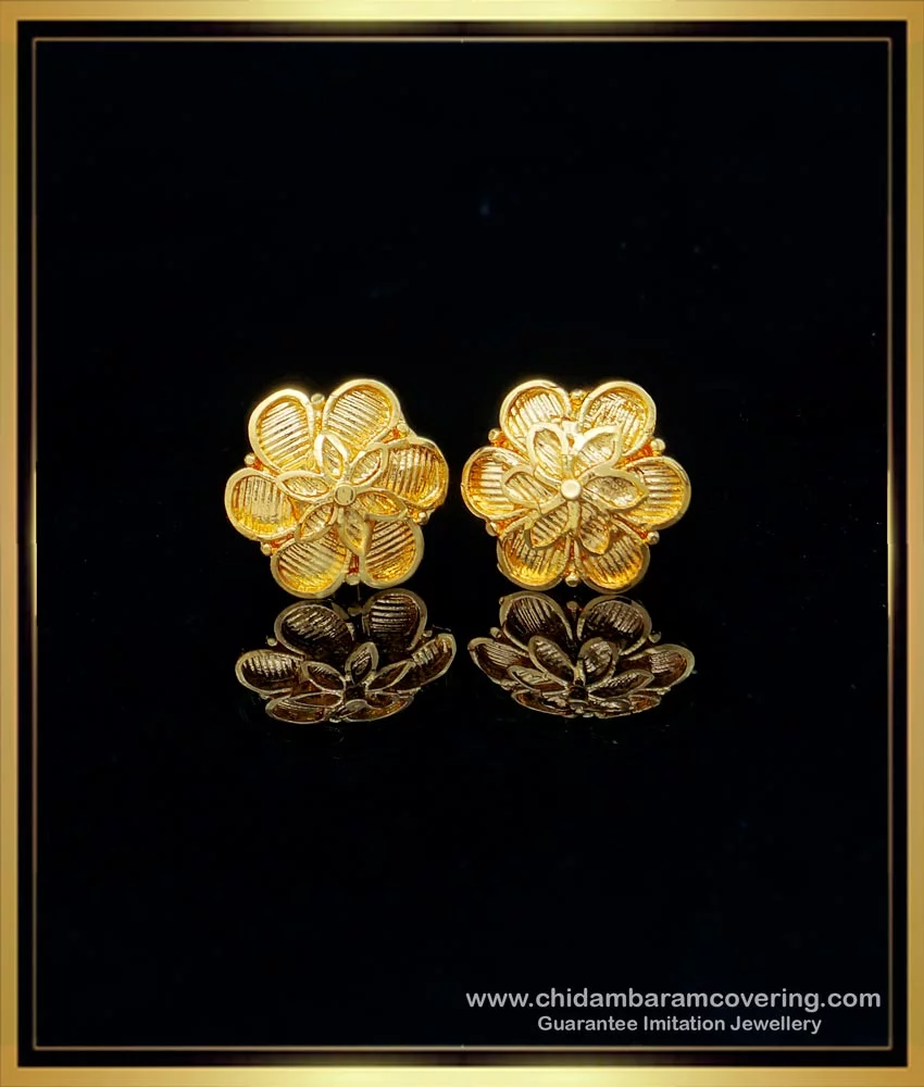 Buy Latest Daily Wear Stud Earrings Gold Designs South Indian ...