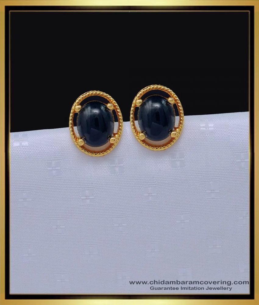 Stud Earrings Black Stones Men | Earing Black Crystal Men | Earrings Black  Crystals - Stud Earrings - Aliexpress