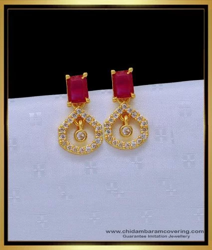 Temple Jewellery Earrings -Jhumkas in 22K Gold -Indian Gold Jewelry -Buy  Online
