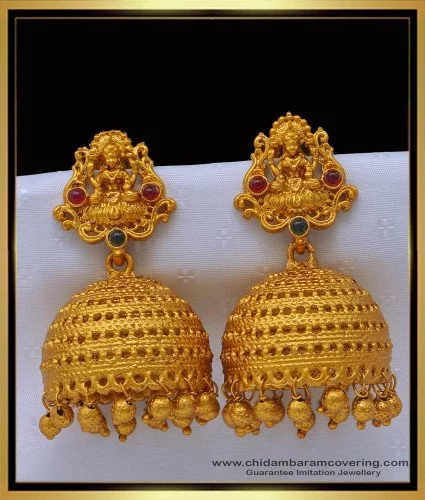 Manisha Jewellery Gold Plated Temple Earrings