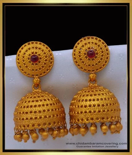 Antique Light Weight Lakshmi Jhumkas - South India Jewels | Bridal gold  jewellery designs, Antique bridal jewelry, Silver wedding jewelry