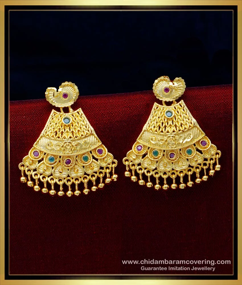 IL Gold Plated Latest Fancy Stylish Zircon Bali Earrings For Women and Girls