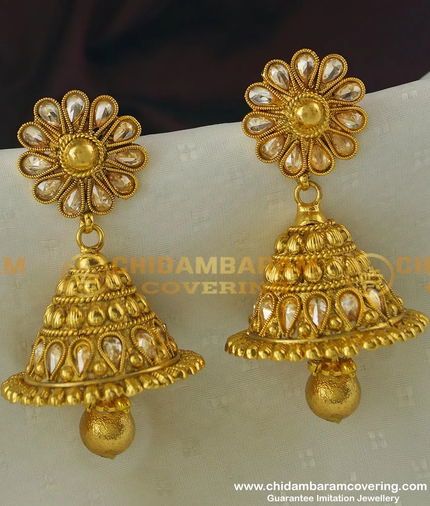 Gold Plated Meenakari Ethnic Temple Jhumka Earrings for Women Online at  Silvermerc | SBE9A_289 – Silvermerc Designs