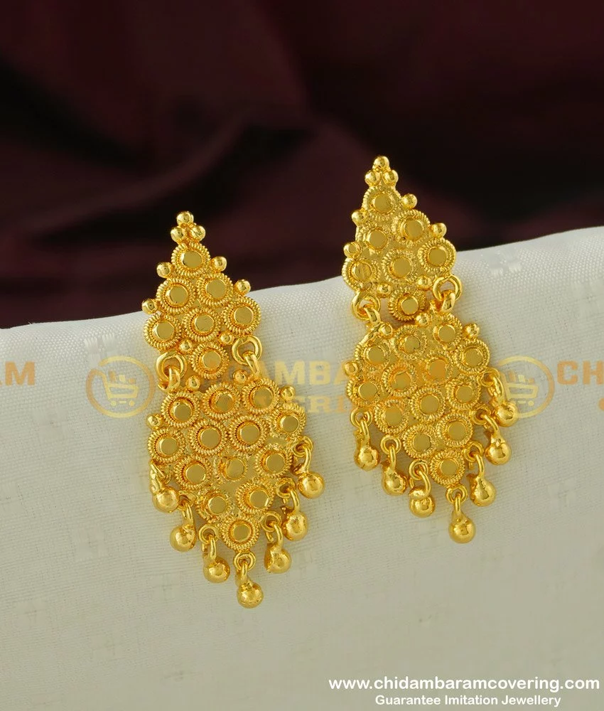 Female Golden Small Gold Earring For Daily at Rs 5200/gram in Mumbai | ID:  21848423862