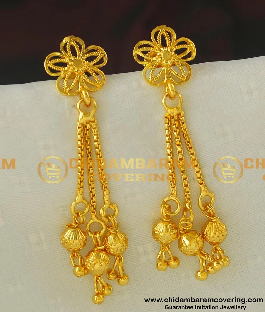 Buy CRUNCHY FASHION Traditional Gold Green Party Wear Dangler Earrings  Alloy Drops & Danglers () Online at Best Prices in India - JioMart.
