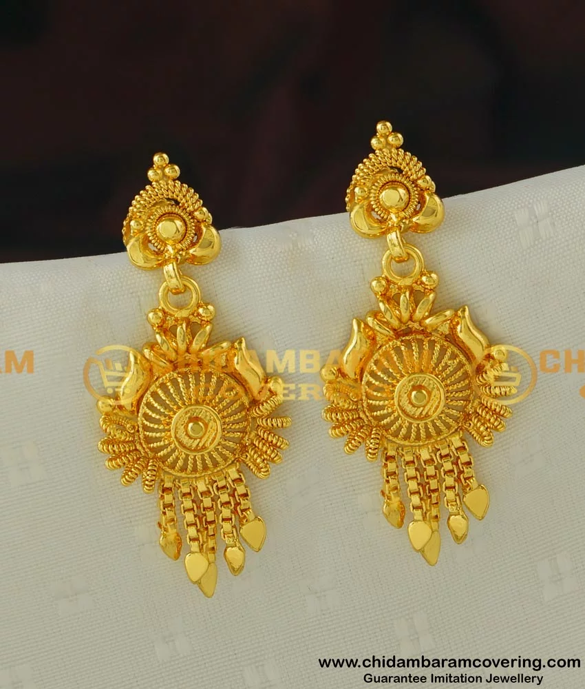 Handmade Gold Jewellery Design Pendant Earrings Set Light Weight PS24322-sgquangbinhtourist.com.vn