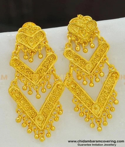 bridal gold earrings designs images 2023  heavy gold long earrings for  wedding  goldjewellery  YouTube