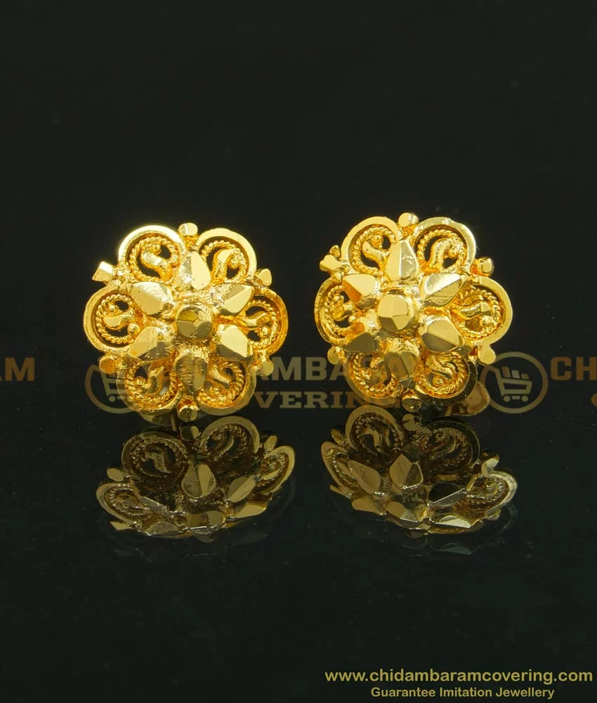 18kt Gold PSTM Myanmar Nyunt Single Flower Earrings – Pippa Small