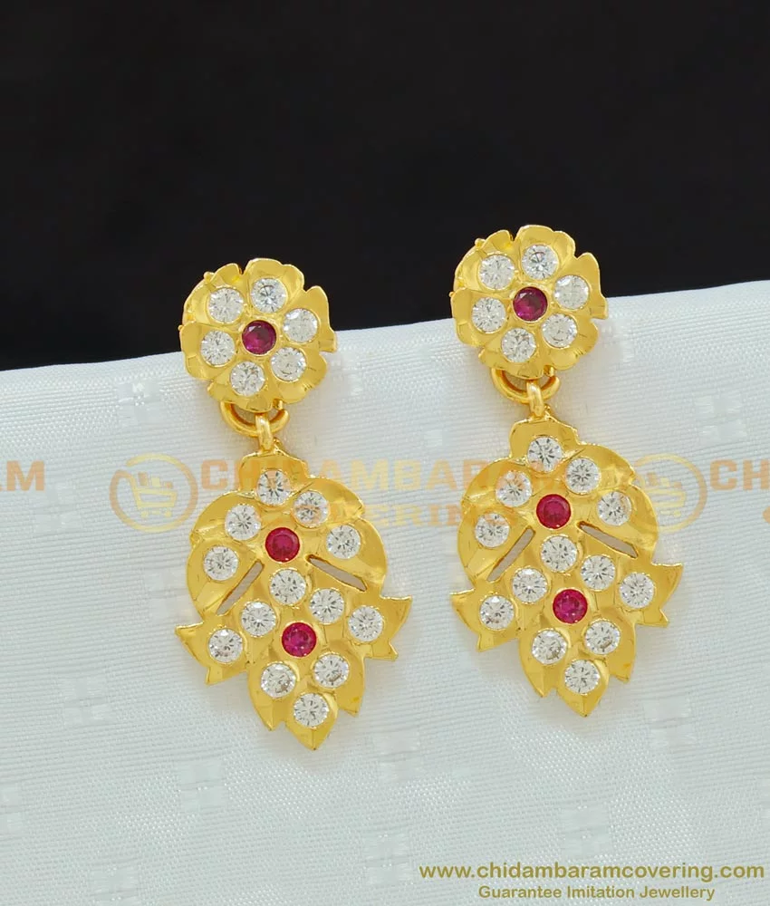 Buy online Traditional White Stone Earrings from fashion jewellery for  Women by Fayon for ₹310 at 61% off | 2023 Limeroad.com