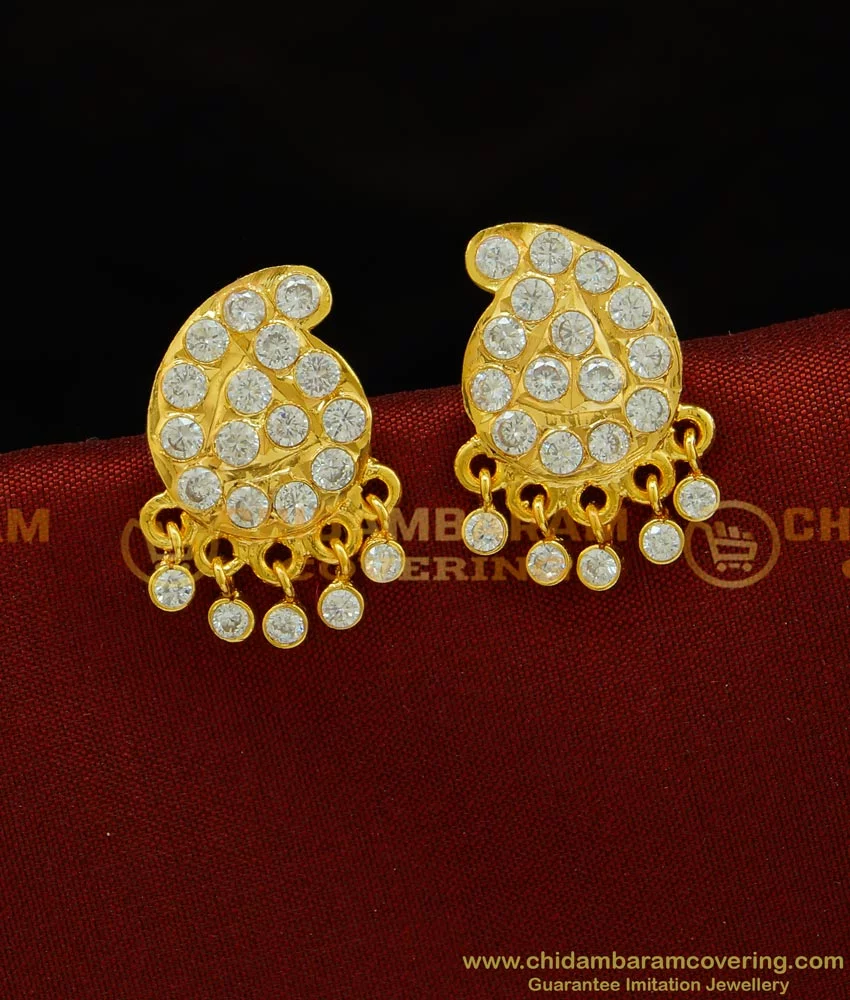 Buy Trendy Ruby Stone One Gram Gold Stud Design J Model Earring for Women