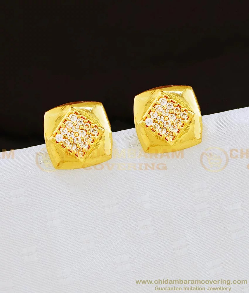 Golden Alloy JewelEMarket Gold Plated Meenakari And Austrian Stone Stud  Earrings at Rs 38/pair in Mumbai