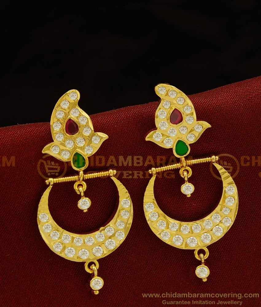 Jaal Chandbali Gold Earrings
