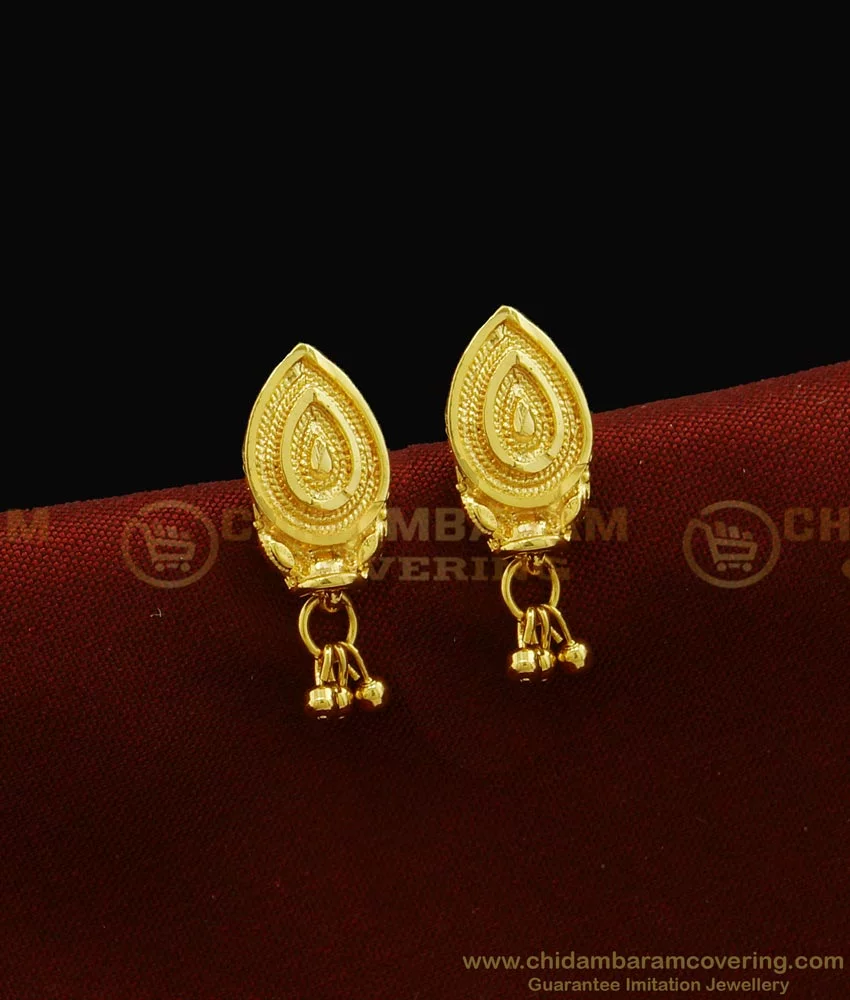 Simple Gold Earrings Designs With Weight And Price/ Daily Wear Gold Earrings  || Apsara Fashions | Gold earrings designs, Simple gold earrings, Simple  earrings