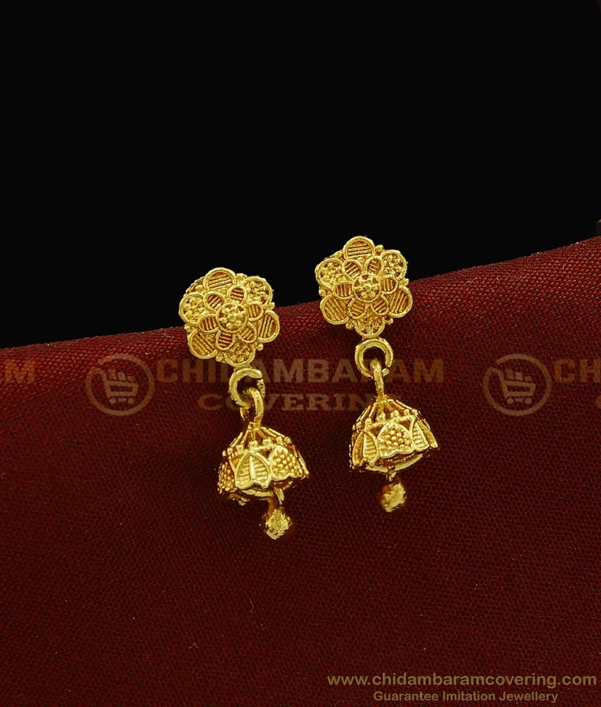 Gold baby earring | Golden balls for first set with nut