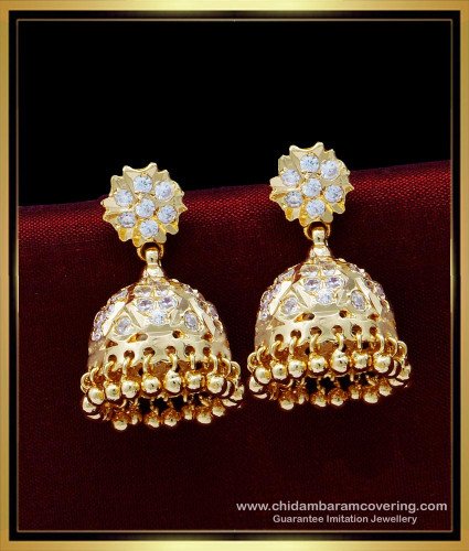 First Quality Impon Jimiki White Stone Earrings Online Shopping | ERG1587  