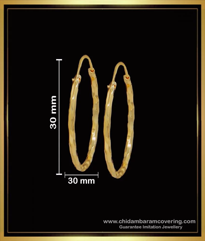 18K Gold Plated Round 50mm 2