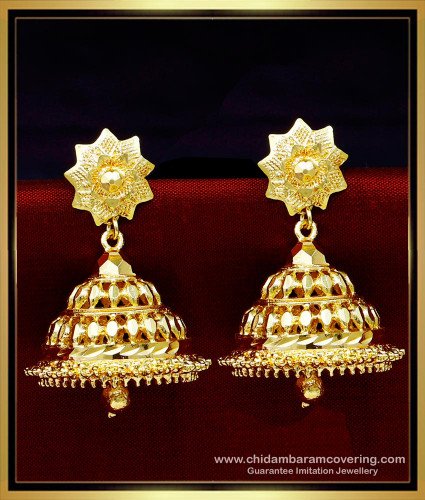ERG1608 - Kerala Jimikki Kammal Designs Bridal Jhumkas Online Shopping 