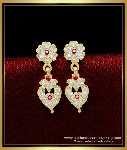 ERG1620 - Attractive Ad Stone Gold Plated Impon Earring for Girls