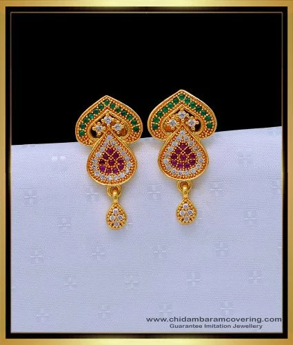 PANASH Multicoloured Gold-Plated Stone-Studded Antique Wedding Jhumka  Earring with Beaded Chain Attatch for Girls/Women : Amazon.in: Fashion