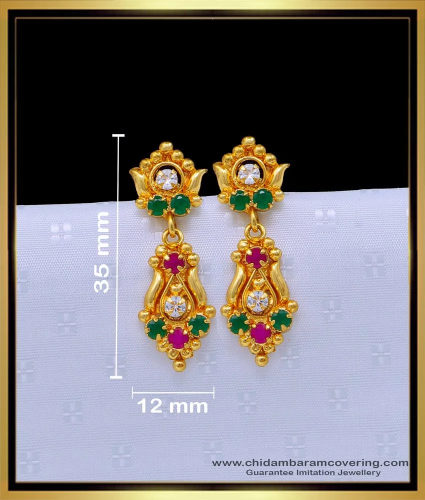 Buy Matte Earrings With Embellished Maatal Online | DressingStylesCA.com