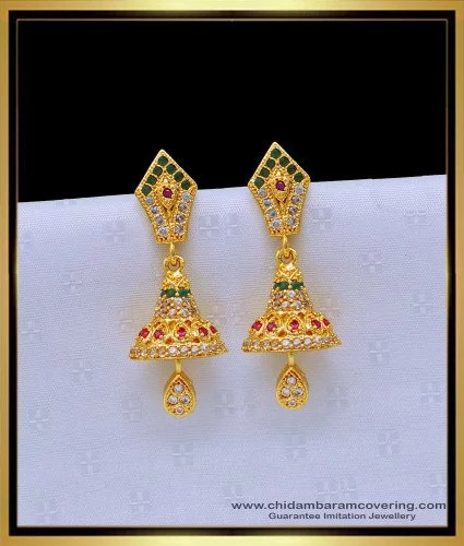 Buy long party wear golden stone fancy earrings Online at Best Prices in  India - JioMart.