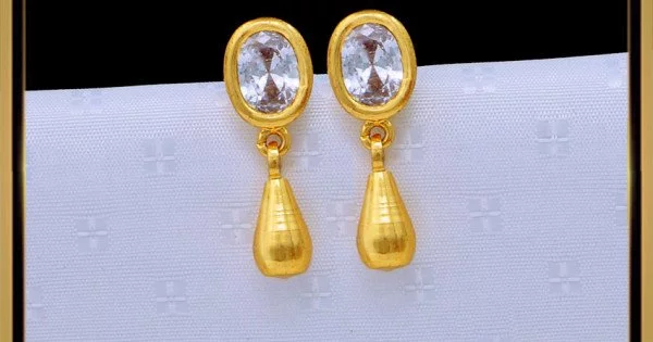 Under 2 gram gold earrings | Studs gold earrings designs with price |  trisha gold art - YouTube
