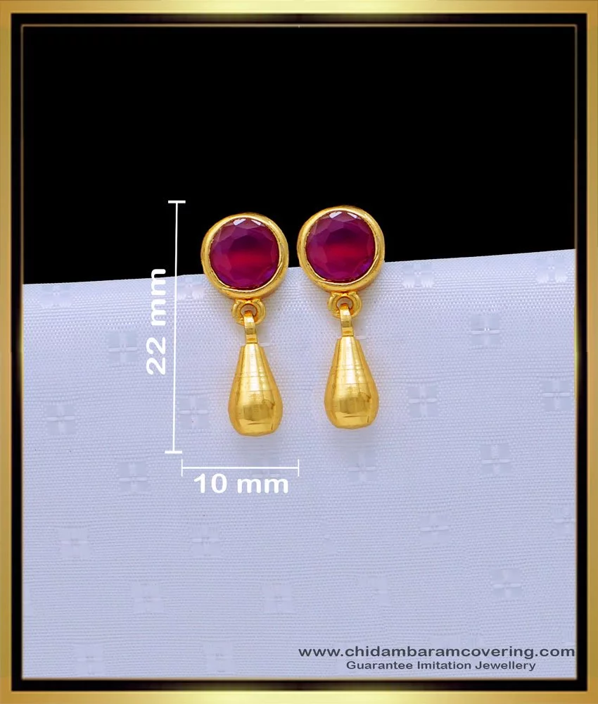Temple Matte Multicolor AD Stone Earrings – Cbigsapparels