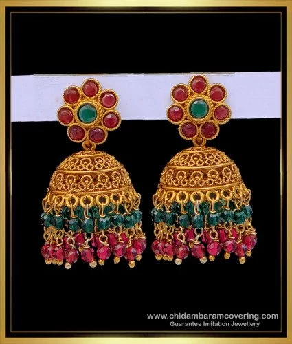 Buy MS Fashion India Traditional Meenakari Latkan Jhumka Earrings Online at  Best Price  Distacart