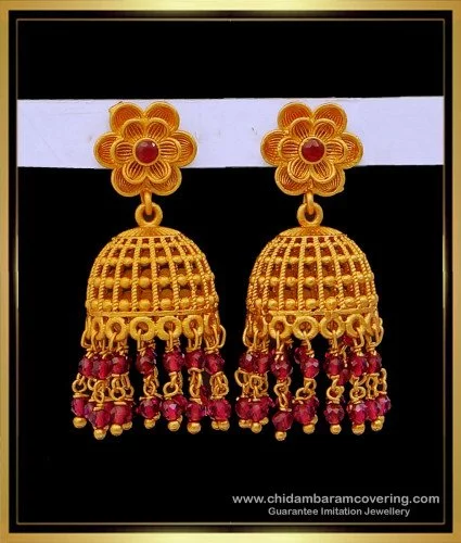 Buy Gorgeous Golden Chandbali Jhumka, Kundan Earrings, Indian Earrings,  Golden Indian Earrings, Bollywood Earrings, Afghani Earrings, Gifts Online  in India - Etsy