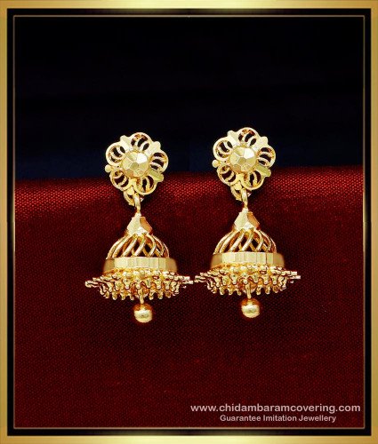 ERG1703 - Latest Jhumka Design Artificial Gold Plated Jewellery