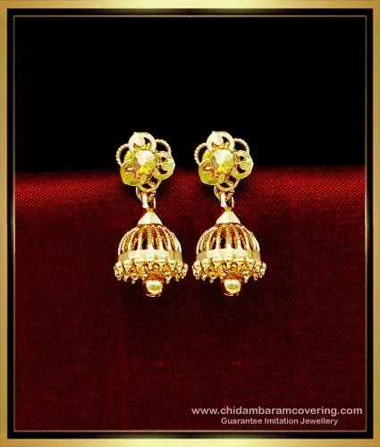 Buy daily wear gold earrings | Top gold earrings designs for daily use-calidas.vn
