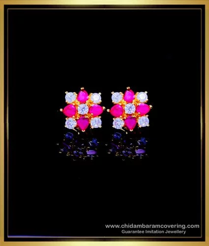 Memoir Goldplated Imitation Diamond Solitaire stones Stud Earring Women  Fashion (ERSV1733) : Amazon.in: Fashion