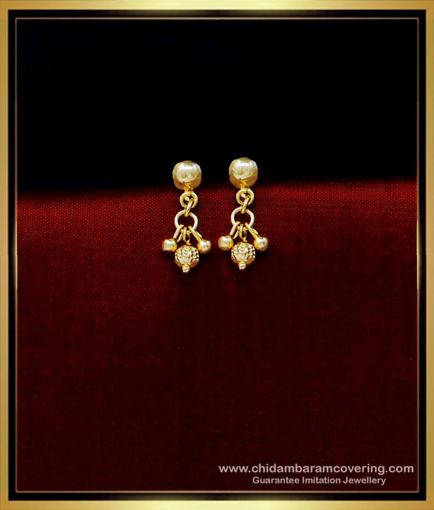 Buy Traditional Impon Jimiki Design Ad Stone Small Jhumkas Earrings for Baby  Girl