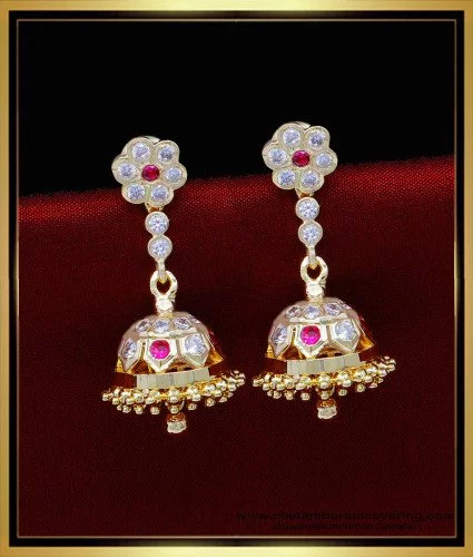 Buy Small Diamond Jhumki Earrings,cz Jhumka,american Diamond,swarovski,indian  Jewelry, Pakistani Jewelry Online in India - Etsy