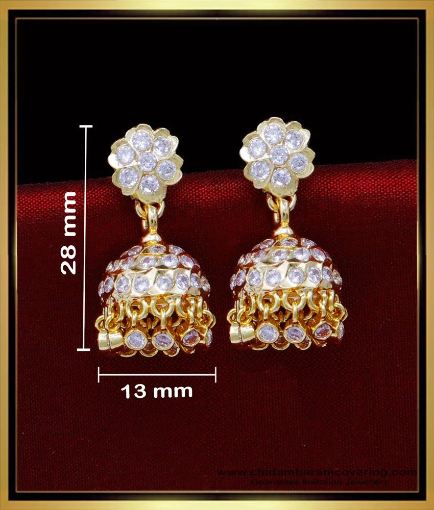 Buy Women's Rose-Gold Plated Earrings With Crystal Stone By Bindhani