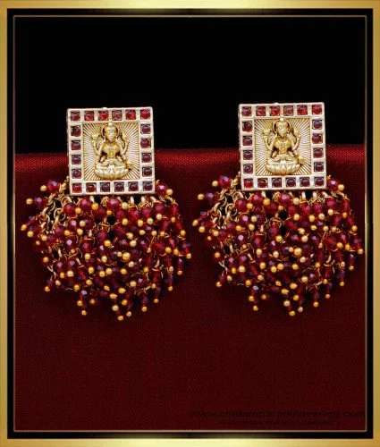 Buy Traditional South Jewellery Lakshmi Temple Jhumkas for Women