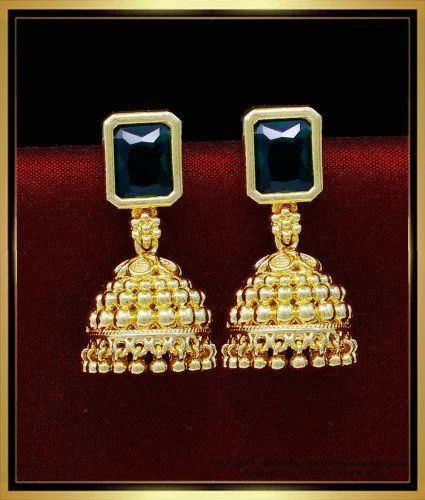 Green Kundan Jhumka for Wedding | FashionCrab.com | Jhumka, Jewelry online  shopping, Online jewelry