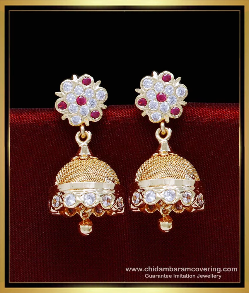 3 Gram Gold Earrings - Buy 3 Gram Gold Earrings online at Best Prices in  India | Flipkart.com