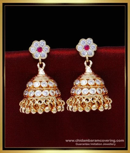 Buy Real Gold Design Kerala Style Jhumka One Gram Gold Jewelry Online