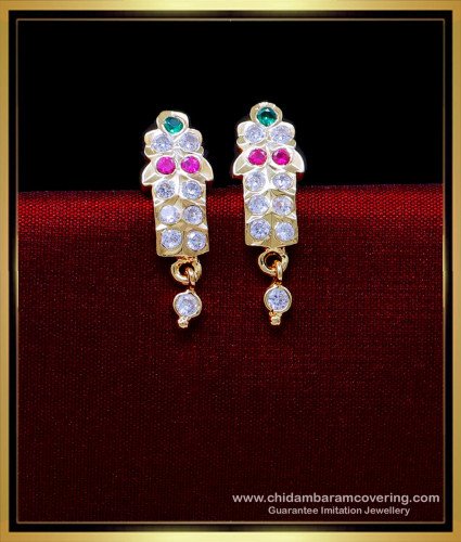 ERG1865 - Daily Wear Cute Small Gold Earrings Designs Impon Jewellery