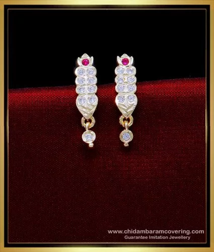 Buy quality 22kt gold close setting CZ 7 Stone pinji classic earrings(todh)  in Chennai