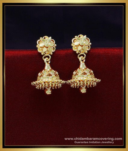 ERG1951 - First Quality Gold Plated Jhumkas Design for Women