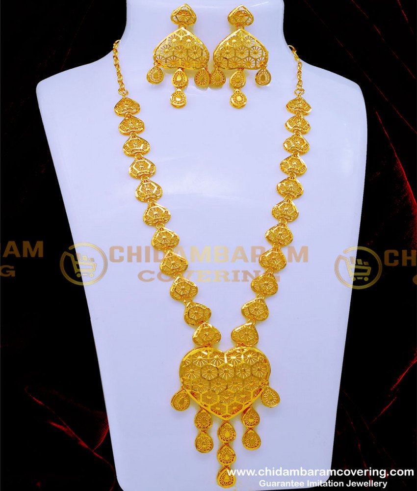 Real Gold Design Dubai Mini Haram with Earrings Online