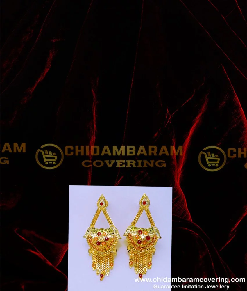 Fancy 2 Gram Gold Bali Earring at Rs 12000/pair in Rajkot | ID:  2850153697748
