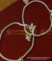 ANK025 - Trendy Colour Paint Silver Like White Metal Anklet White Metal Anklet Online Shopping