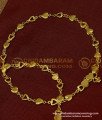 ANK045 - 10.5 Inch New Payal Heart Design Gold Plated Designer Anklet Collection Online