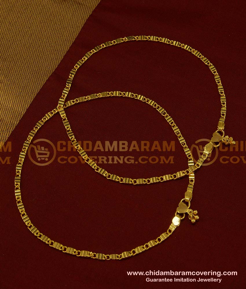 ANK068 - 12 Inch Light Weight Leg Padasaram Chain Guarantee Anklet Imitation Jewelry Online