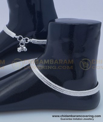 ANK081 - 10 Inches White Metal Chandi Ki Payal New Design Daily Wear Anklet Buy Online 