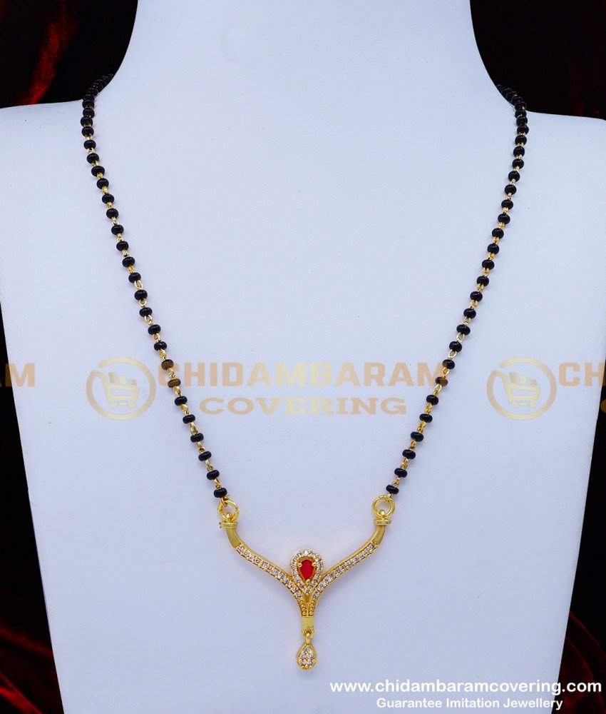 Gold Style Simple North Indian Mangalsutra Designs