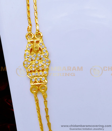 MCHN453 - Lakshmi Mugappu Designs with Double Line Chains for Women 
